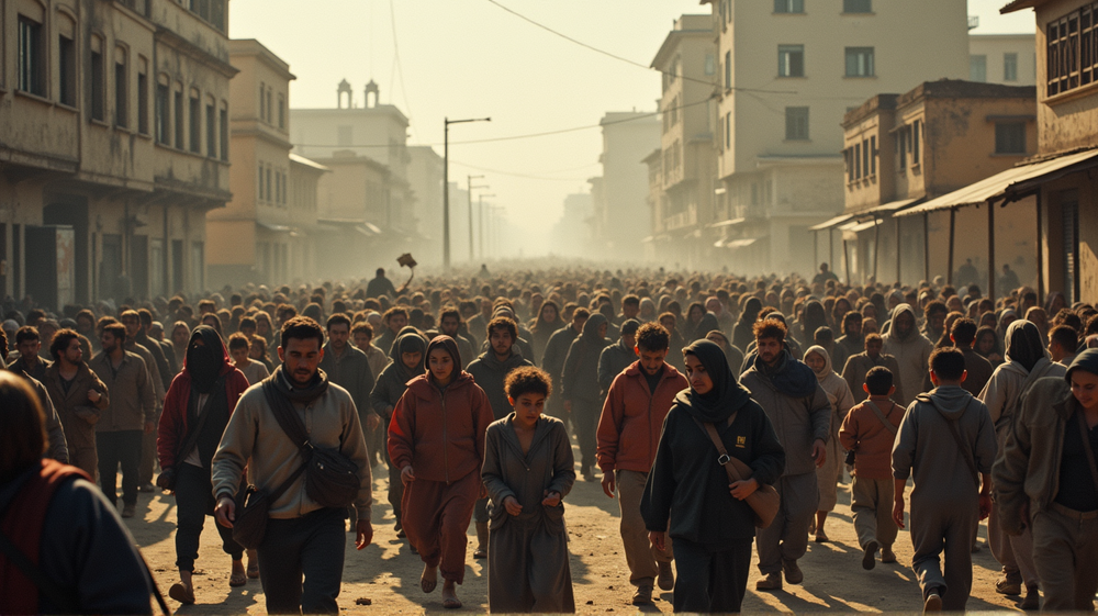 Sydäntäsärkevä Pakomatka: 350,000 Gazalaista Pakenee Tuhoisaa Israelin Hyökkäystä